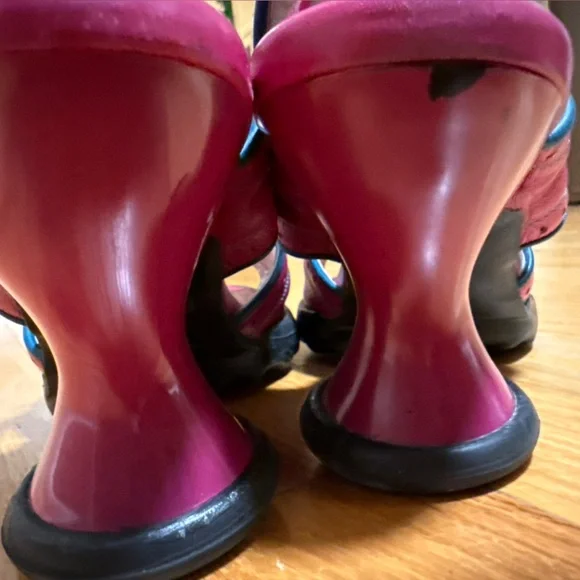 John Fluevog MINI BIPS OPEN-TOE SLINGBACKS  sz 6.5/ 7 run large - Picture 9 of 9